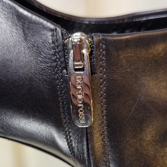 New SERGIO ROSSI Black Square Toe Bootie - Picture 7 of 10